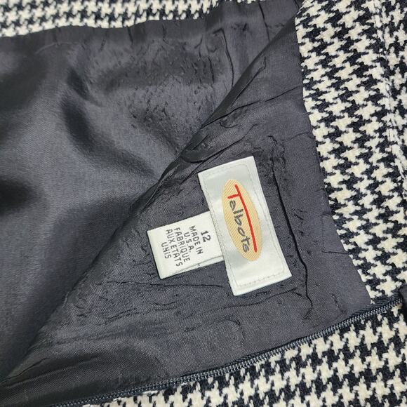 Talbots Womens Vintage Worsted Wool Gingham Skirt Size 12 Straight Knee Length - Picture 6 of 10